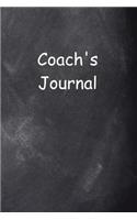 Coach's Journal Chalkboard Design: (Notebook, Diary, Blank Book)