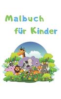 Malbuch für Kinder: Nutztiere, Dschungeltiere, Meerestiere, Waldtiere