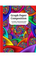 Graph Paper Composition: 5x5 Grid Paper Notebook with Uniquely Designed Book Cover, 116 Quad Ruled Pages for Student Projects, Games and More, 8.5 x 11 Inches