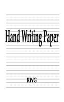 Hand Writing Paper: 50 Pages 8.5" X 11"