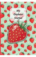 My Diabetes Logbook: Unique Beautifully Designed Log Book Tracker Notebook For Diabetics To Document Daily Data, Pastel Patterned Design With Strawberry Shadow Detail, P