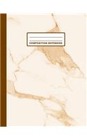 Composition Notebook: Marble Cover Design - College Ruled - 120 Blank Lined Pages - 8.5" X 11" - Matte Finished Soft Cover