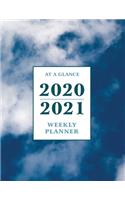 At a Glance 2020-2021 Weekly Planner: Blue Sky 2 Year / 24 Month Planner for Desk - Jan 2020 - Dec 2021 Calendar - Size: 8.5" x 11"