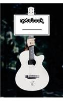 Notebook: Acoustic Guitar Notebook - Beautiful 100-Page College-Ruled Work Book to Write in - Stylish 6 X 9 Lined Journal (Music Notebooks)