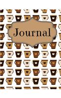 Heart Coffee Cups Notebook