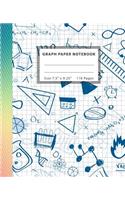 Graph Paper Notebook: Squared Graphing Paper, Blank Quad Ruled 5x5, Composition Notebook for College Students, Science Math Mathematics Study Teaching 110 Pages Graph Pap(2 Composition Graph Paper Notebook)
