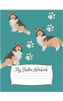 My Sheltie Notebook: Cute Dog Breed Composition Notebook Wide Ruled Lined Paper