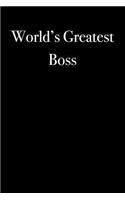 World's Greatest Boss: Blank Lined Journal(12 Lined Journals)