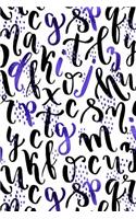Journal Notebook Sparkly Letters Pattern 13