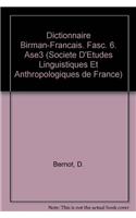 Dictionnaire Birman-Francais. Fasc. 6