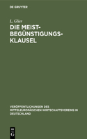 Die Meistbegünstigungs-Klausel