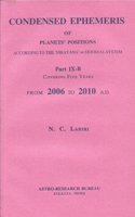 Lahiri Condensed Ephemeris From 2006-2010 [Paperback] NC Lahiri