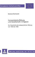 Humanistische Bildung Und Gesellschaft in England