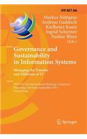 Governance and Sustainability in Information Systems. Managing the Transfer and Diffusion of It