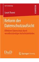 Reform Der Datenschutzaufsicht