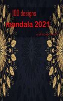 100 designs mandala 2021 coloring book