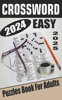 2024-2025 easy crossword puzzles book for adults