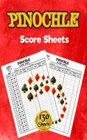 Pinochle Score Sheets: 130 Score Pads for Scorekeeping - Pinochle Score Cards - Pinochle Score Pads Large Size 8.5 x 11 inches