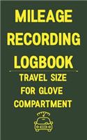 Mileage Recording Logbook Travel Size for Glove Compartment