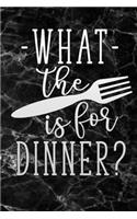 what the is for dinner: black marble Blank Cookbook recipes with Table of Contents - Recipe Journal to Write in gift for Women, girls and mom for mothers day