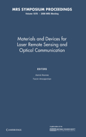 Materials and Devices for Laser Remote Sensing and Optical Communication: Volume 1076