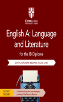 English A: Language and Literature for the IB Diploma Digital Teacher's Resource Access Card: (Ib Diploma)