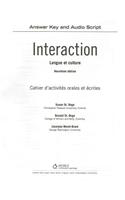 Sam Answer Key with Audio Script for St. Onge/St. Onge/Powers' Interaction: Langue Et Culture, 9th