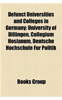 Defunct Universities and Colleges in Germany