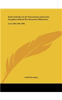 Index Scholarvm In Vniversitate Litteraria Gryphiswaldensi Per Semestre Hibernvm: Anni 1886-1888 (1888)