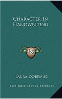 Character In Handwriting: (English)