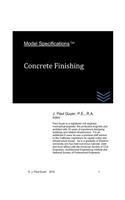 Model Specifications: Concrete Finishing(11 Concrete Engineering)