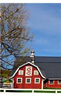 Rustic Bright Red Barn in the Country Journal: 150 Page Lined Notebook/Diary