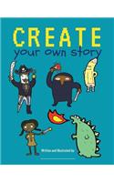Create Your Own Story: Blank Book for Kids / Creatively Write and Illustrate Stories, Fairy Tales, Comics, Adventures / 100 Pages / Paradise Island Blue(Creative Writing for Kids)