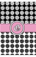 G: Volleyball Notebook Monogram Initial G Personalized Volleyball Gift for Players Coach Students Teachers (Volleyball Lovers)