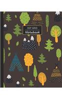 Dot Grid Notebook: Dotted Grid Notebook/Journal - Forest Woods camping Tent Indian Mountain - 100 Pages - 7.5" x 9.25" - Children Kids Girls Teens Women - Perfect For 