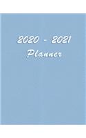 2020 - 2021 - Two Year Planner: Academic and Student Daily and Monthly Planner - July 2020 - June 2021 - Organizer & Diary - To do list - Notes - Month's Focus - Elegant Blu Pastel