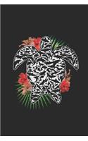 Turtle With Sea Animals Silhouette