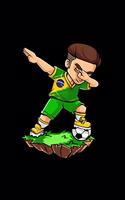 Dabbing Soccer Player - Brazil