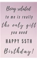 Being related to me is really the only gift you need Happy 55th Birthday
