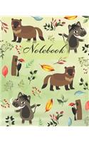 Notebook: Woodpecker Warthog Wolverine And Leaves - Animals Diary / Notes / Track / Log / Journal, Book Gifts For Women Men Kids Teens Girls Boys Friends 8x10