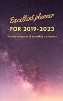 Excellent planner for 2019-2023 Yearly planner and monthly calendar