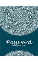 Password Book with Tabs: Beauty Blue Book, 8.5" X 11" the Personal Internet Address & Password Log Book with Tabs Alphabetized, Internet Password Logbook, Password Organizer