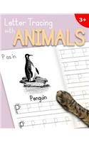 Letter Tracing With Animals: Learn the Alphabet - Handwriting Practice Workbook for Children in Preschool and Kindergarten - Lilac-Peach Cover