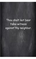 Religious Journal 8th Commandment Chalkboard Style: (notebook, Diary, Blank Book)