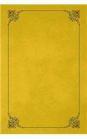 Sunflower Yellow 101 - Blank Notebook with Fleur de Lis Corners