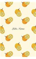 Lulo Notes: 6"x9" Notebook Watercolor Texture Design Fruit Pattern Cover. 108 Blank Lined Pages Matte Softcover Note Book Journal