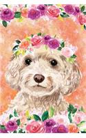 Bullet Journal Notebook for Dog Lovers Cockapoo in Flowers 5: Graph Design - 162 Numbered Pages with 150 Graph Style Grid Pages, 6 Index Pages and 2 Key Pages for Journaling, Writing, Planning and Doodling, for