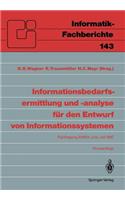 Informationsbedarfsermittlung Und -Analyse Für Den Entwurf Von Informationssystemen