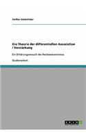 Die Theorie der differentiellen Assoziation / Verstärkung