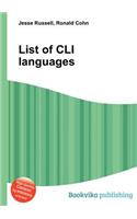 List of CLI Languages